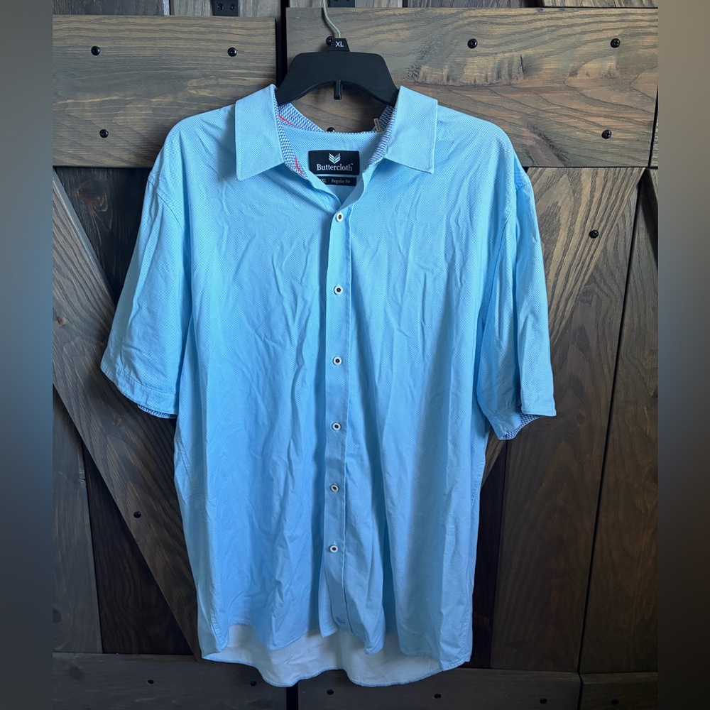 Buttercloth Men's Sky Blue Casual Shirt